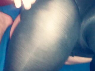 Kinky girl Mari wear and do footjob in stockings - MariLewdVi