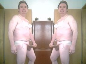 Crossdresser Andreas Masturbates Twice