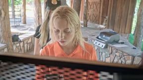 Scared Teen Stepsisters Pranked By Stepbro During Halloween