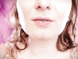 ASMR eating food fetish movie - beauty with braces eating chocolate guy - giantess vore (Arya Grander)