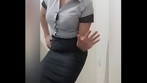 Secretaria Bien caliente en el trabajo