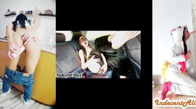 Latina car masturbation outdoor loud moaning orgasm compilation