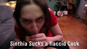 Sinthia sucks a flaccid Dick