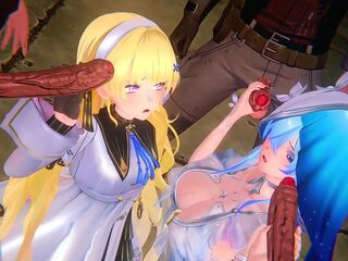 Wuthering Waves - Phoebe and Shorekeeper Hardcore Sex - CG Anime Animation
