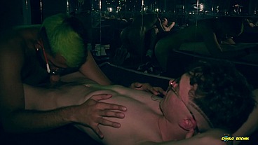 Camilo Brown Giving an Amazing Cum Swap Blowjob To Big Cock Beautiful Twink Nicolas Mucci