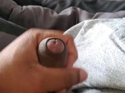 Bigtitchub plays with cock and oozes cum