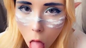Light Elf Deep Blow & Sensually Fuck - Cum in Mouth