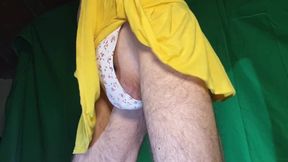 Flowery Seamless Thong with Yellow Skirt