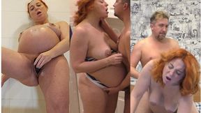 Marta Pregnant Redhead MILF Solo, Blowjob & Hardcore Mix