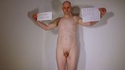 Small flaccid penis and bare, he asks for public display