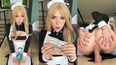 Solo Anal Roleplay - Sweet Maid Fulfills Master's Requests for Reward and Allows Cum in Ass