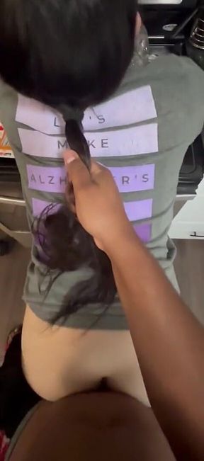 Cheating in the Kitchen While Making Frozen Pizza with Hung BBC Daddy