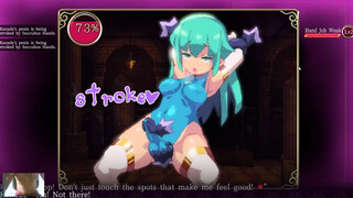 LESBIAN FUTANARI GIRL BEING MASTURBATED BY MONSTER HANDS - mage kanade