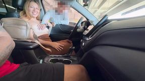 Parking Lot Liaison In Front of Spouse Reveals Intimacy