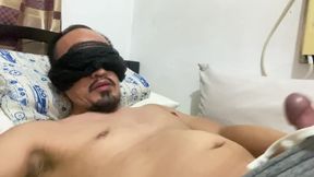 Daddy Miguel’s thick cock destroys his boy messy gagging solo