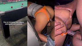 esposa fez dp no dogging parte 1: noite completa do bar me exibindo para a rua levando muita pirocada no cu e na bucetinha. terminei bebendo muito leitinho de varios machos. corno registrou!