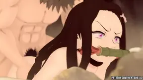 'Nezuko gets pounded by a hot demon, raw and uncut in 3D'