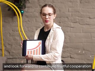 Sex office, part 6. Four large knobs for employee of the month