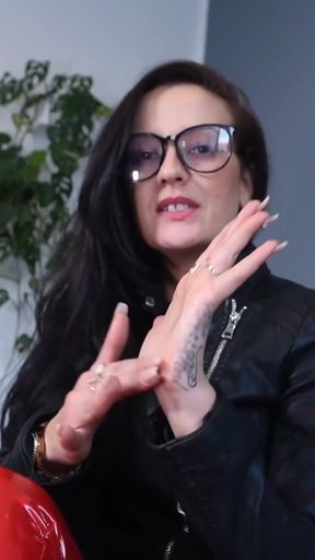 Mean Verbal and Spitting Humiliation in Latex and Boots, POV