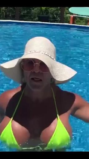 Love the Feel of the Cool Water on My Tits, Can You Tell?