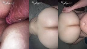 pov pawg - anal insertion & anal fucking while busty wife vibes her clit, moans & grinds to an anal orgasm & anal creampie. her perfect round ass jiggles & shakes as she gets spanked & fucked.