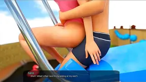 Shy Step-StepSister Tempts Fate with Busty Poolside Fantasy MILF Action