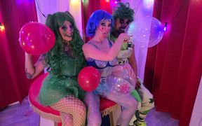 Lily Kink Meets the Balloon Loving Green Cock Crazed Clowns