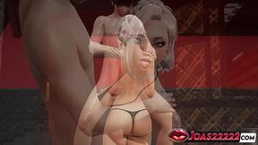 Yuuki &mdash;  the Sexy Anime Girl in a Black Bikini - 3D Hentai Featuring No Hands Blowjob Service &mdash;  Titfuck in Bra with Sensual Moanings &mdash;  and Glory Hole Mouth Fuck Ending with Cum on Face Rule34