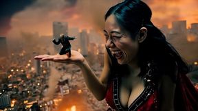 Sexy Asian Giantess Crushes The New York City