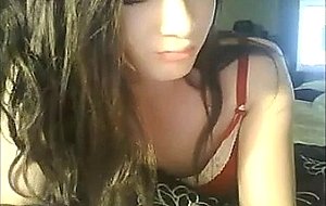 Nice tranny solo on webcam