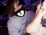 Twink Femboy Plays With His Feet (Paid Request)