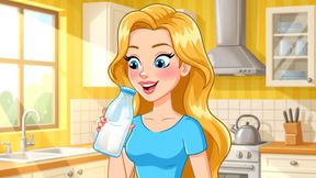 Drink huge milk from entire mens.