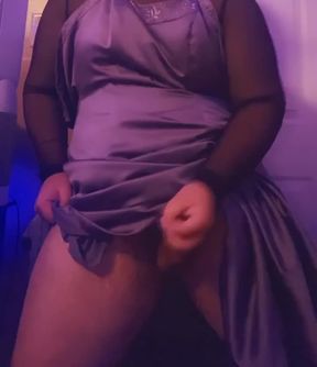 Purple dress cum 💕