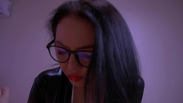 Naughty MILF pegging her boy's and gets cum.