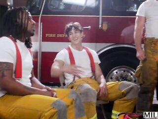 After a close call, bona fide fire captain firecracker Eva makes a deal her entire firehouse can't refuse - a final guy standing group sex. The winner? Everybody.