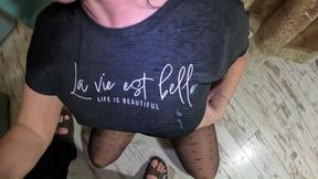 Smoking, Masturbation & Triple Facial on My Pantyhose & Shirt - Hardcore Fetish Play