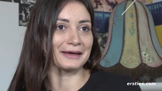 Ersties - Hot Italian Babe Valentina Uses a Magic Wand On Her Shaved Pussy