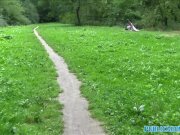 PublicAgent Brunette babe gets fucked outdoor