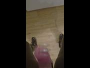 Shaking my cock in leather and latex