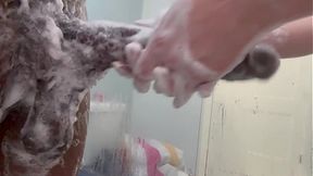 My 19yo stepdaughter and I met in the shower. She was amazed how big my BBC was and ready to take it all in her ass. She teased me with a slow, desperate handjob before turning around for anal Her moans grew louder as pounded her ass begging me to cum