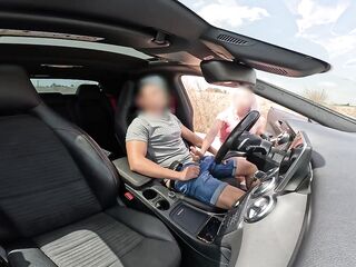 An unknown beauty caught me wanking in the car and helps me finish cumming
