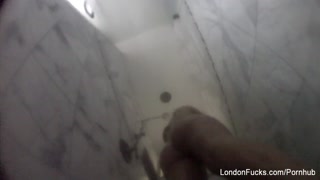 Hot Asian London Keyes takes a shower