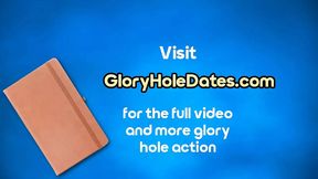 Gloryhole gaydaddy closeup blows and wanks hard cock