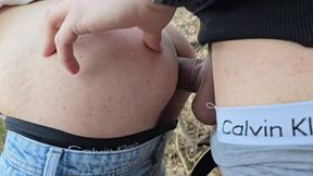 Outdoor Sex in the Woods with My Gay Slut - He Sucked Me Before Taking My Dick Bareback
