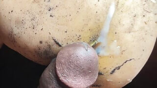 Crossdresser-killar, stor dildo analt knullad