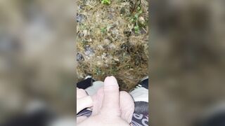 Stoner Dude with Lil Beef whistle Urinating Outdoors [POINT OF VIEW]