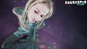 TATTOO PIERCED alt girl gives SLOPPY BJ and gets ANAL fucked