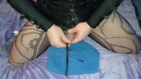 Sissy Leo Masturbating with Vibrator and Dilator