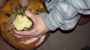 Me fucking a rotting pumpkin pt2