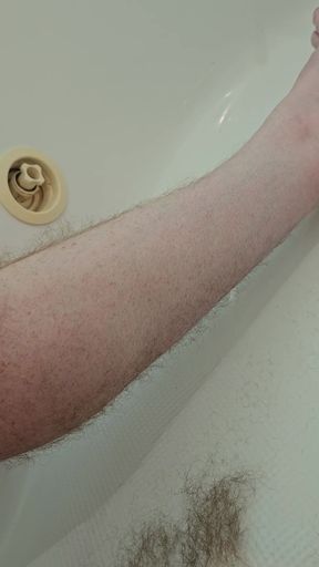 Sissy's first time shaving legs